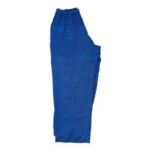 Vintage Jeremy Scott 💯 SILK cobalt Blue Ankle Length Pants Size M